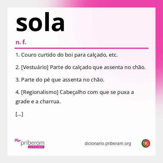 Significado de sola